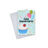 Diaversary card with cupcake and balloons, celebrating diabetes journey.