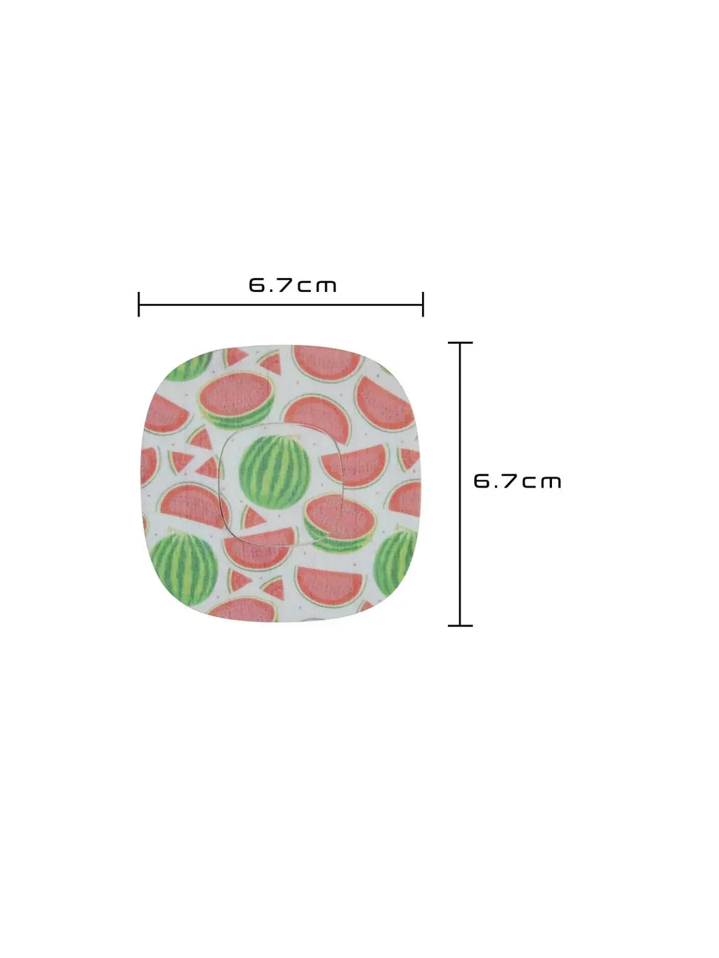 Plåster för Simplera Sync, Fresh-serien, vattenmelonmotiv, storlek 6,7 x 6,7 cm