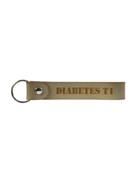Diabetes T1 Lädernyckelring - Kaio-Key Hanger