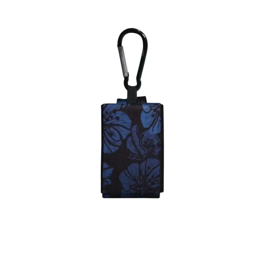 Compact insulin pump pouch with carabiner, compatible with Tandem Mobi and t:slim X2 pumps, made from durable elastic material.