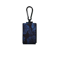 Compact insulin pump pouch with carabiner, compatible with Tandem Mobi and t:slim X2 pumps, made from durable elastic material.