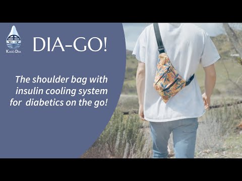 Axelväska för diabetiker med insulinkylning, Dia-Go! Summer Vibes