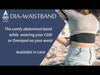 Linning med spets för att hålla glukossensor, infusionsset och insulinpump - Dia-WaistBand Lacy