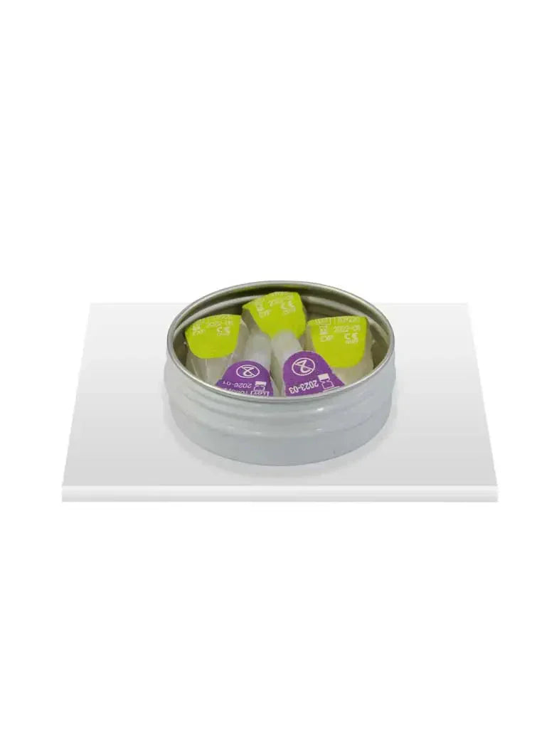 medium tin box for needles test strips and lancets kaio smts compact storage case for medical accessories