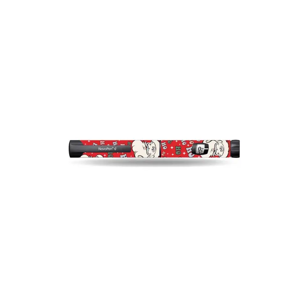 Christmas Edition NovoPen Insulin Pen Sticker on NovoPen Echo.