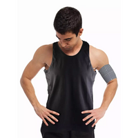 Tank top for insulin pump with integrated pockets for type 1 diabetes.